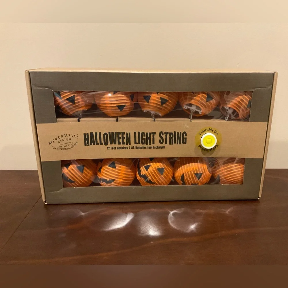 NIB Set of Halloween Jack-o-Lantern Strung Lights 🎃